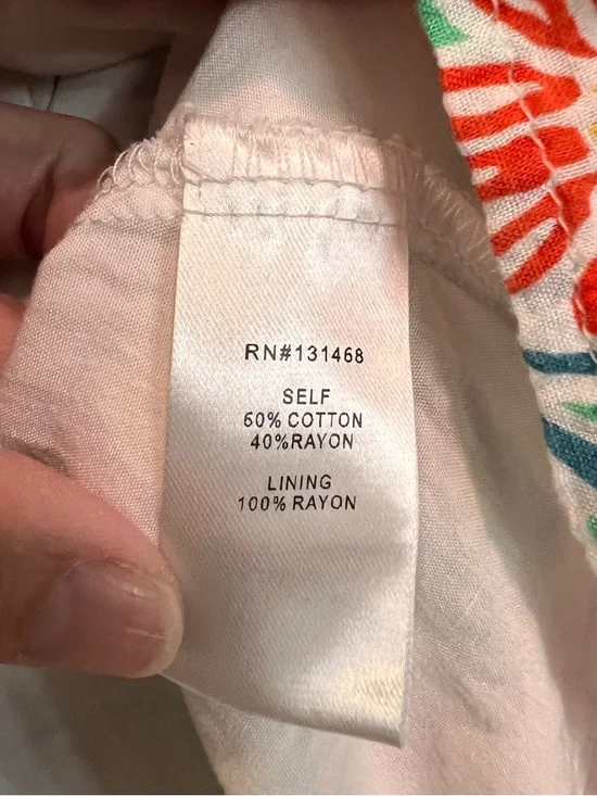 Fate Boho Floral Mini Shift Dress S - V Neck Long Sleeve Ruffled Hem Lined - Picture 4 of 6